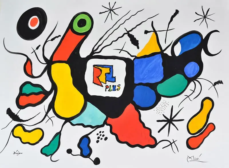 Pintura de arte de nuestro conocido Miro